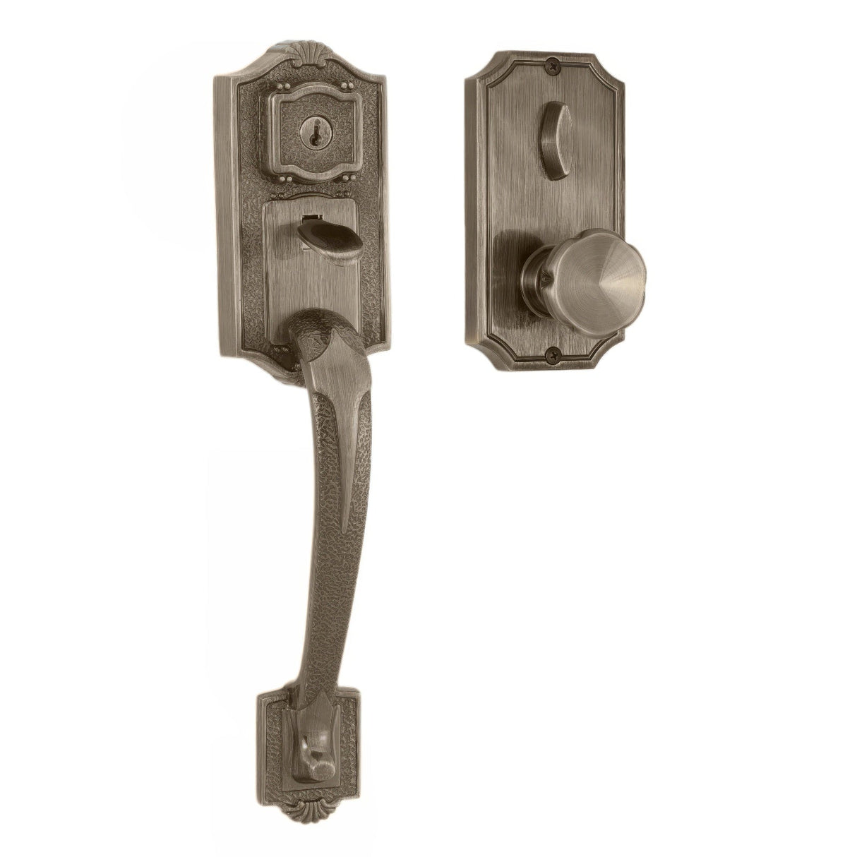 Weslock 01411-AEASL2D Colonial Panic Proof Single Cylinder Handleset with Eleganti Door Knob