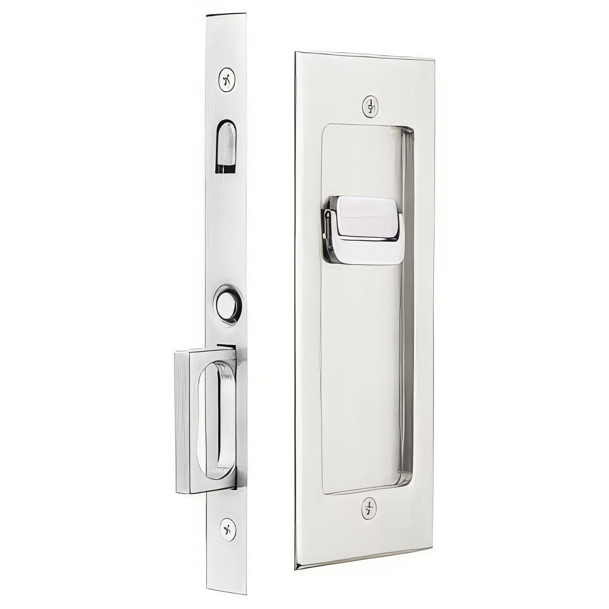 Emtek 2115US134 Modern Rectangular Privacy Pocket Door Mortise Lock for 1-3/4 Inch Door