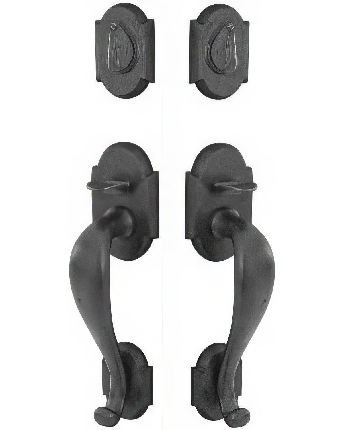 Emtek Sandcast Bronze Denver Single Cylinder Grip-by-Grip Keyed Entry