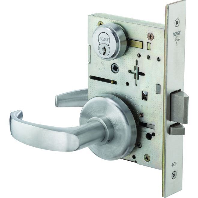 Best 45H7D14H626RH Mortise Lock 7 Pin Storeroom 14 Lever with H Rose Right Hand