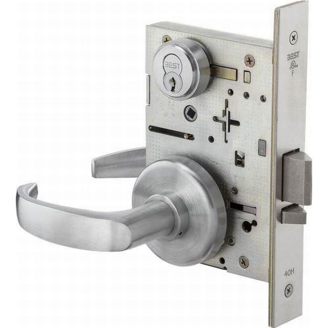 Best 45H7R14H626RH Mortise Lock 7 Pin Classroom 14 Lever with H Rose Right Hand