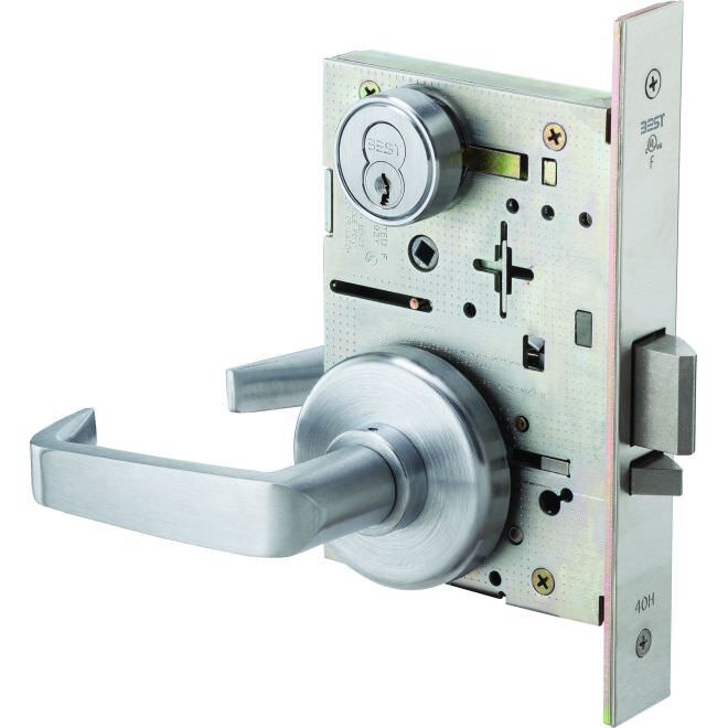 Best 45H7R15H626RH Mortise Lock 7 Pin Classroom 15 Lever with H Rose Right Hand