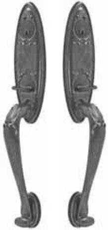 Emtek Tuscany Monolithic Single Cylinder Grip-by-Grip Keyed Entry Lost Wax Cast Bronze Handleset