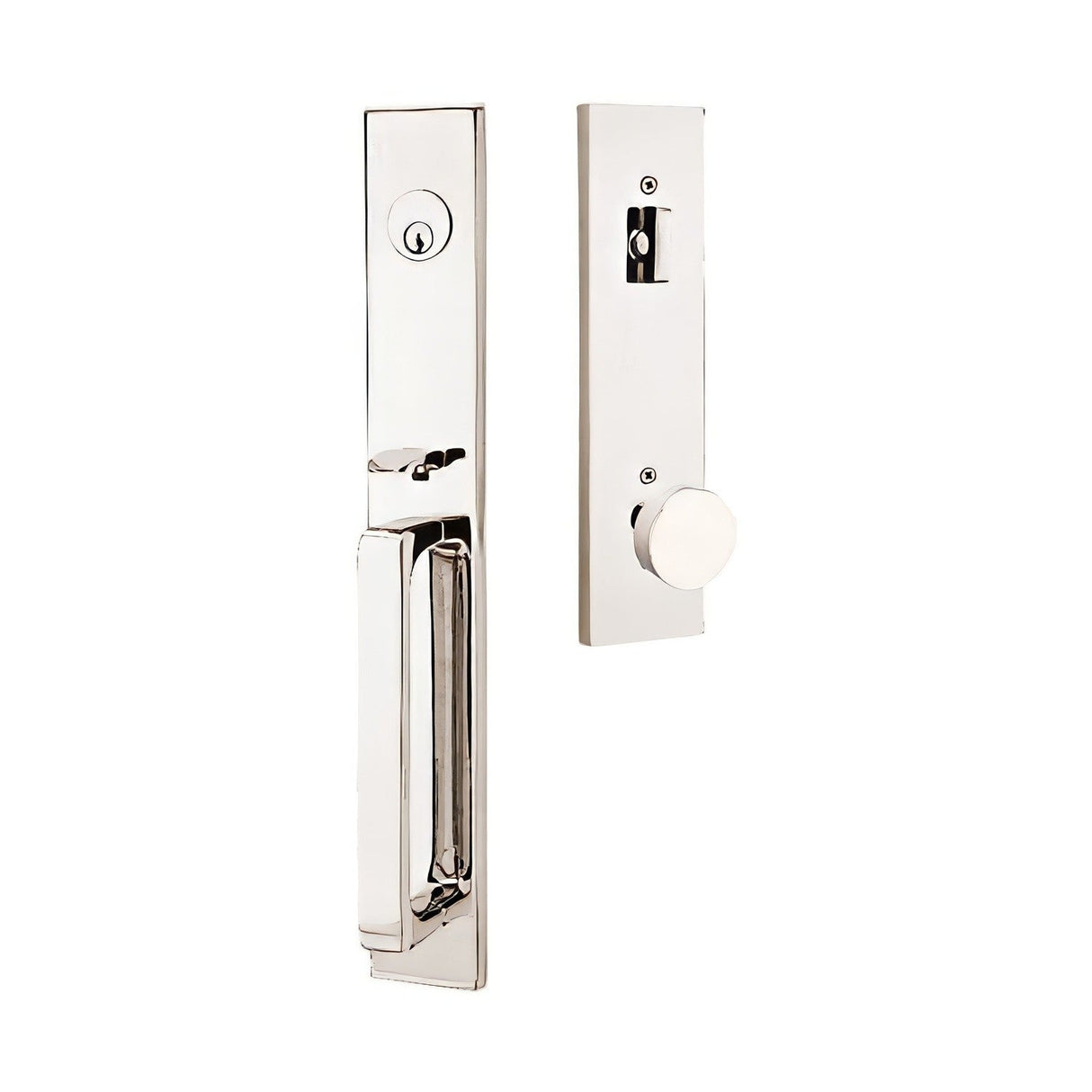 Emtek 4819ROUUS Round Knob 2-3/8" and 2-3/4" Backset Single Cylinder Lausanne Tubular Handleset