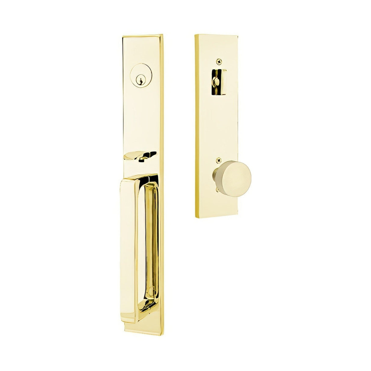 Emtek 4819ROUUS Round Knob 2-3/8" and 2-3/4" Backset Single Cylinder Lausanne Tubular Handleset