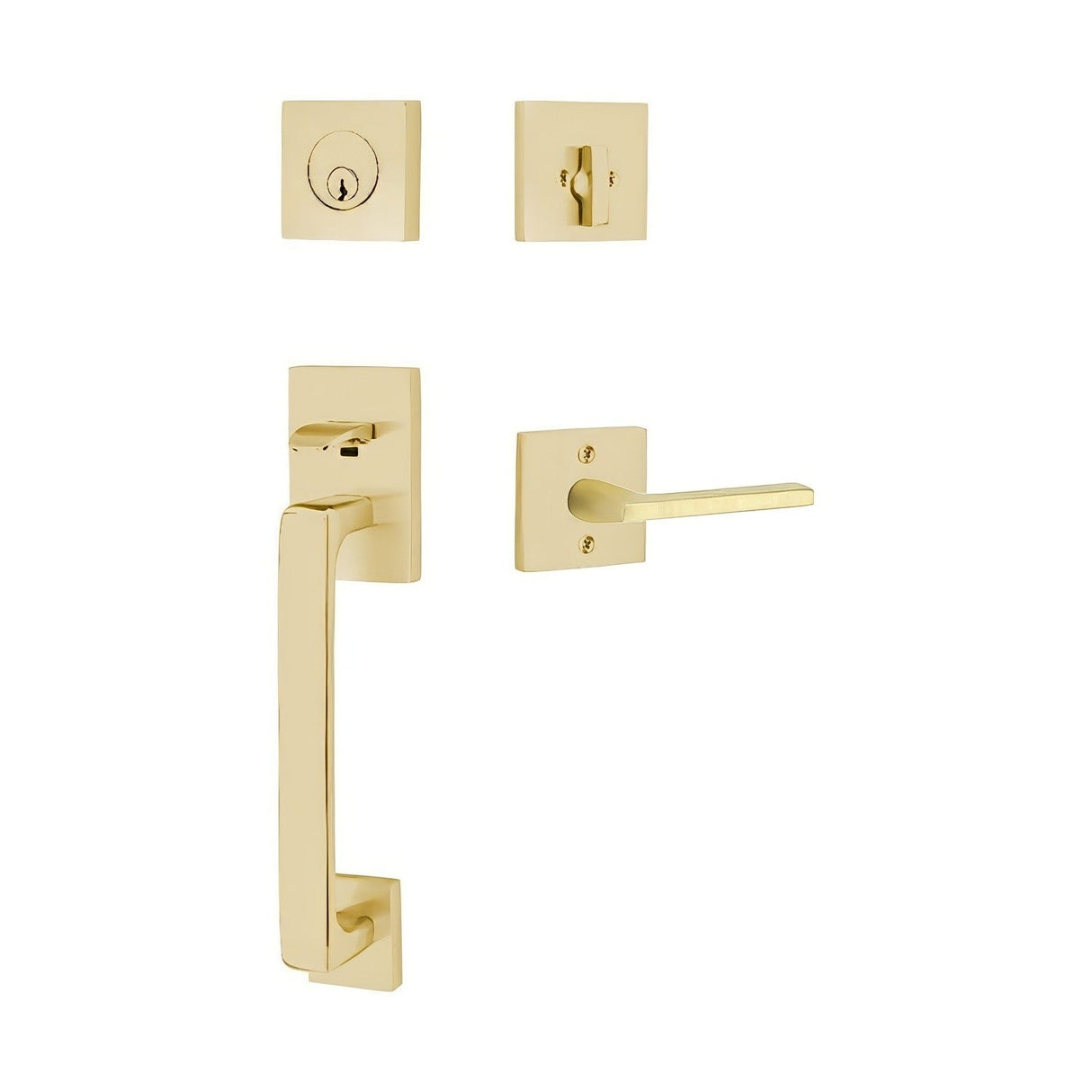 Emtek 4820HLOUSLH Helios Lever Left Hand 2-3/8" and 2-3/4" Backset Single Cylinder Baden Tubular Handleset