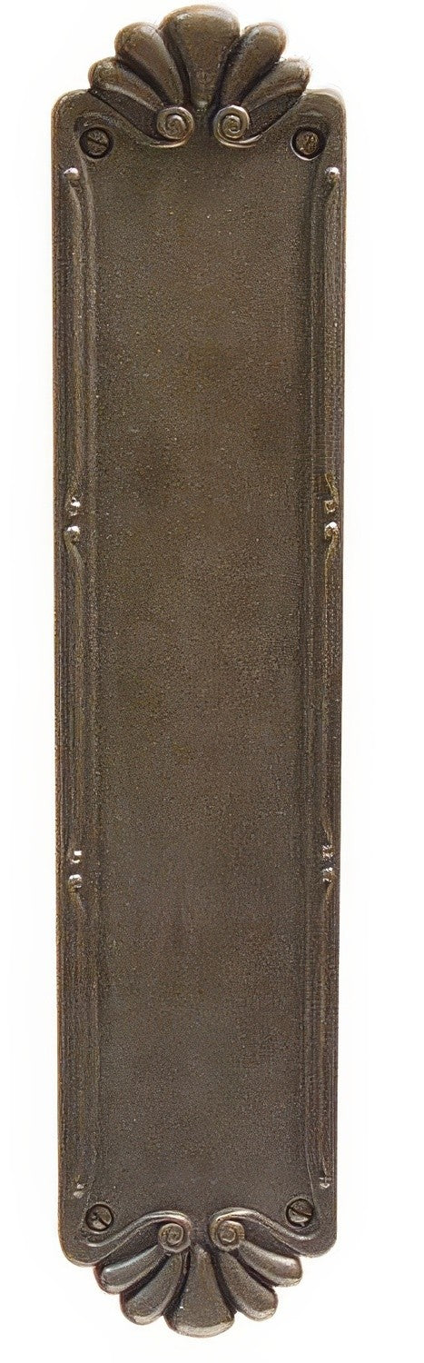 Emtek Lost Wax Cast Bronze 14" Height Bronze Tuscany Push Plate