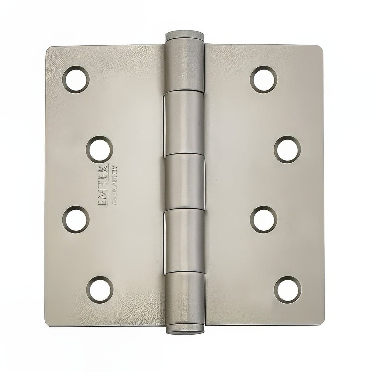 Emtek 91024US 4" x 4" Plain Bearing 1/4" Radius Corners Mortise Hinge - Pair