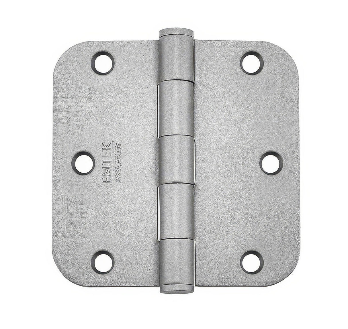 Emtek 92033US 3-1/2" x 3-1/2" Plated Steel Heavy Duty 5/8" Radius Round Corner Plain Bearing Hinges - Pair