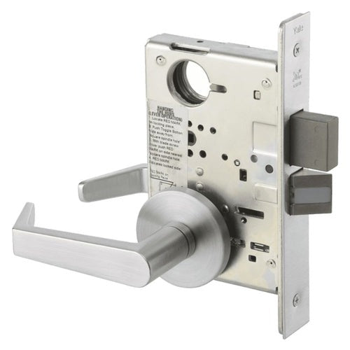 Yale AUR8802FL626 Privacy Mortise Lock with Augusta Lever and Copenhagen Rose