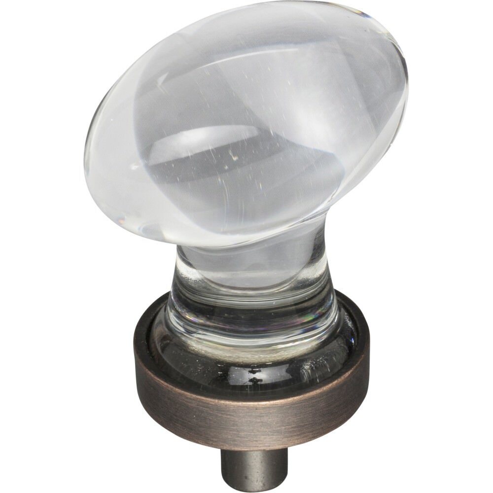 Jeffrey Alexander G110 Harlow 1-1/4" Zinc Small Football Glass Cabinet Knob
