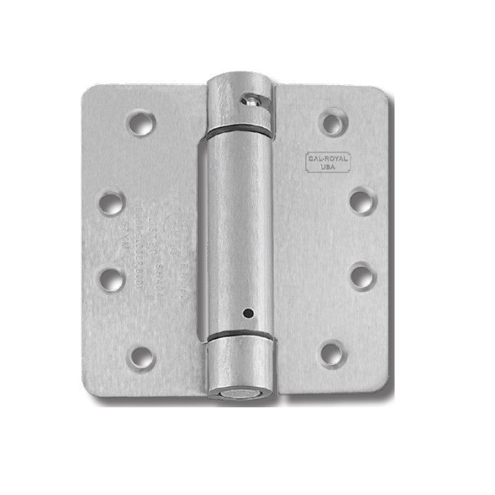 Cal-Royal NEWSH44R 4" x 4" Full Mortise 1/4" Radius Round Corner Spring Hinge