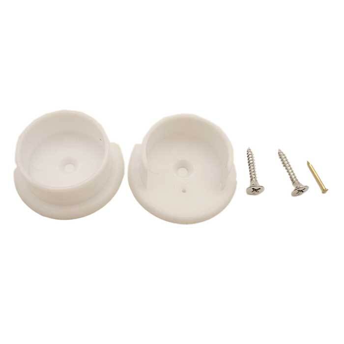 Orca Hardware PSPW-WHT Closet Pole Socket