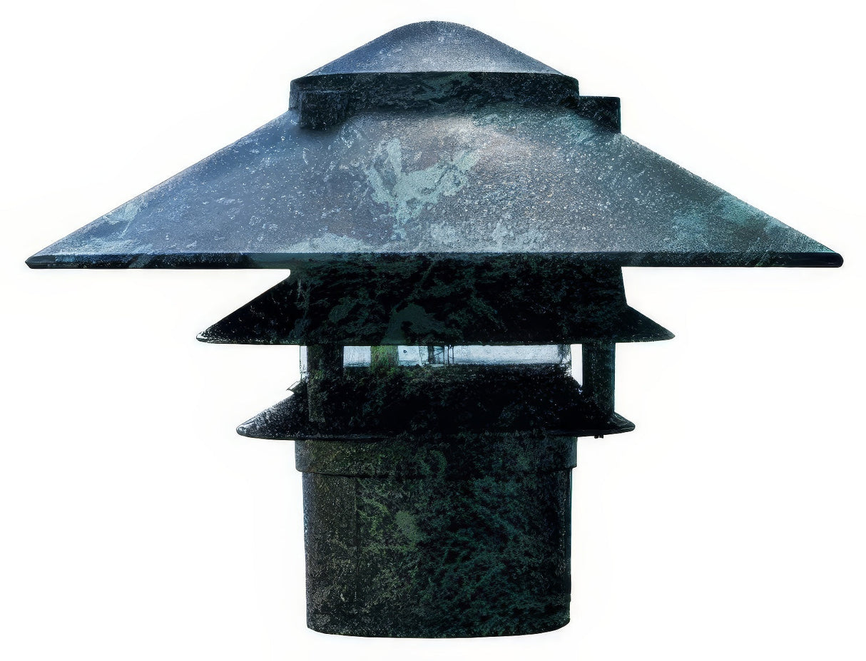 Dabmar Lighting D5000-310 Cast Alum Pagoda 3-Tier 3" Base 10" Top 120V E26 No Lamp