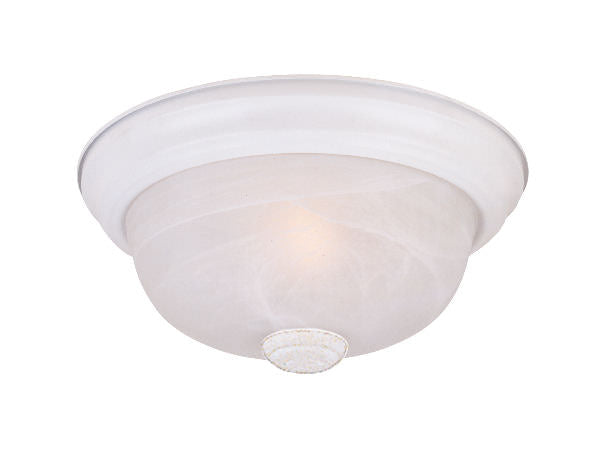Designers Fountain 1257M-WH-AL 2 Light Medium Flushmount With Alabaster Glass