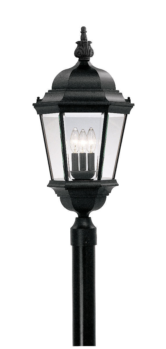 Designers Fountain 2956-BK Abbington 3 Light 13" Cast Aluminum Post Lantern
