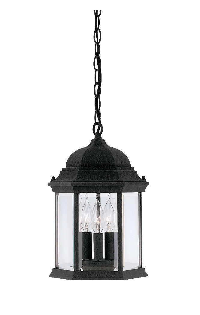 Designers Fountain 2984-BK Devonshire 3 Light Cast Aluminum 9 1/2" Hanging Lantern