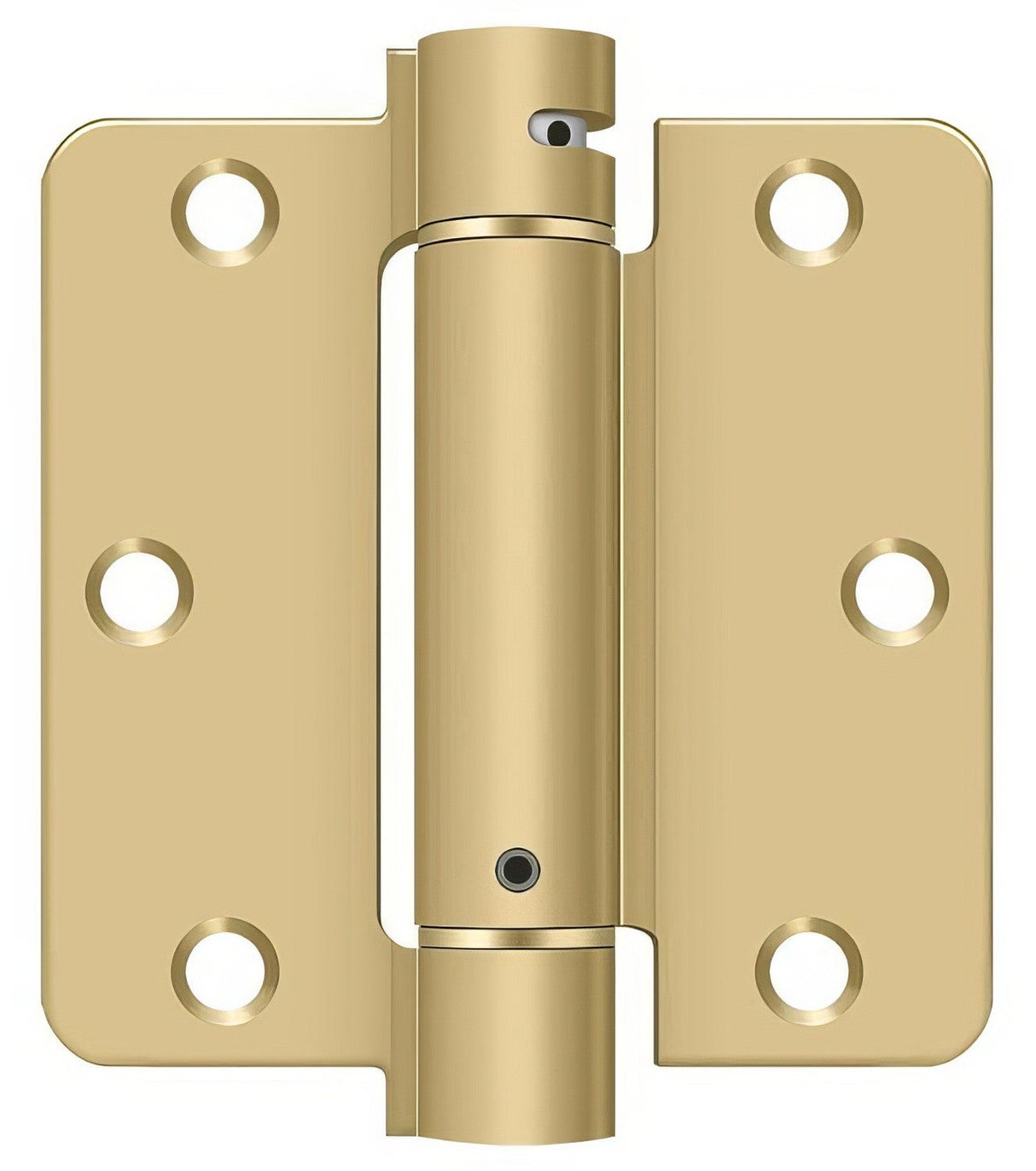 Deltana DSH35R4 3-1/2" x 3-1/2" NRP Spring Hinge with 1/4" Radius Corner - Sold Each