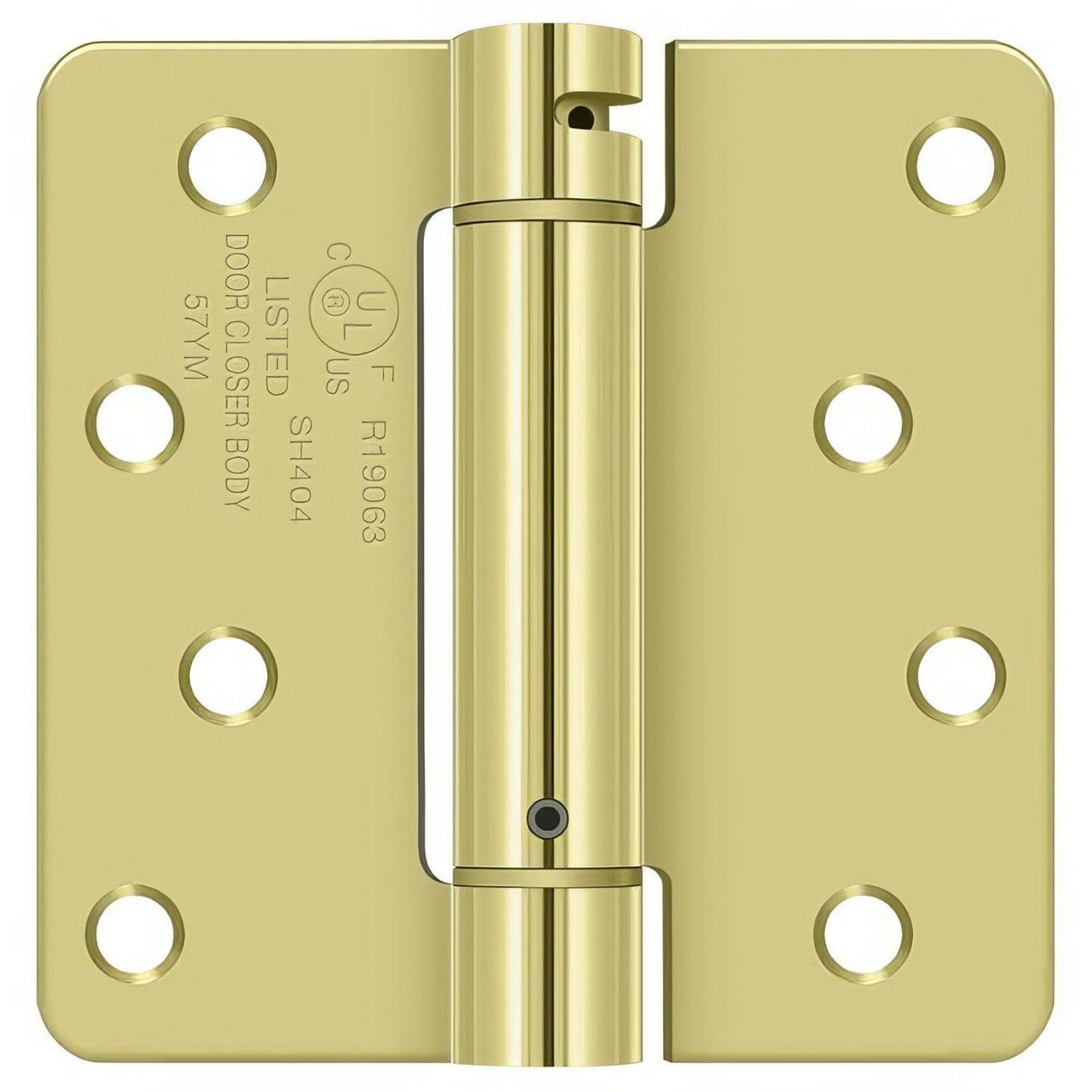 Deltana DSH4R4 4" x 4" NRP Spring Hinge with 1/4" Radius Corner - Sold Each