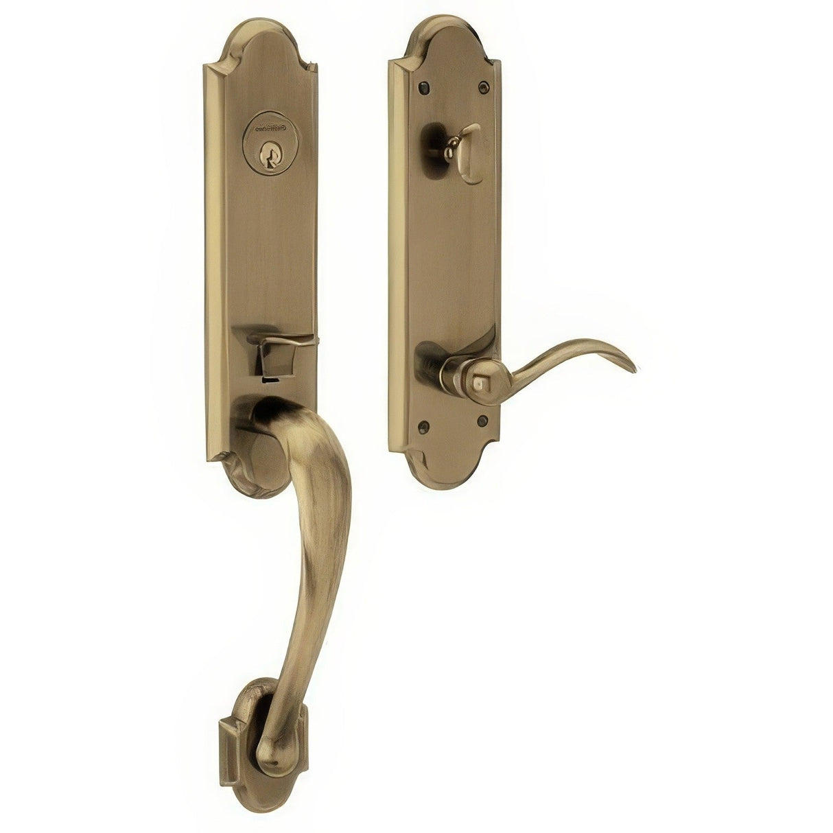 Baldwin M512.LENT Boulder Single Cylinder Left Hand Keyed Entry Mortise Lock Lever Handleset Trim