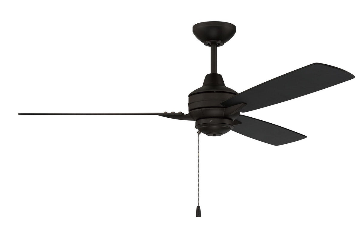 Craftmade MOT52FB3 52" Moto Indoor/Outdoor Ceiling Fan in Flat Black
