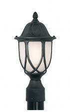 Designers Fountain 2866-BK Capella 1 Light 9" Cast Aluminum Post Lantern