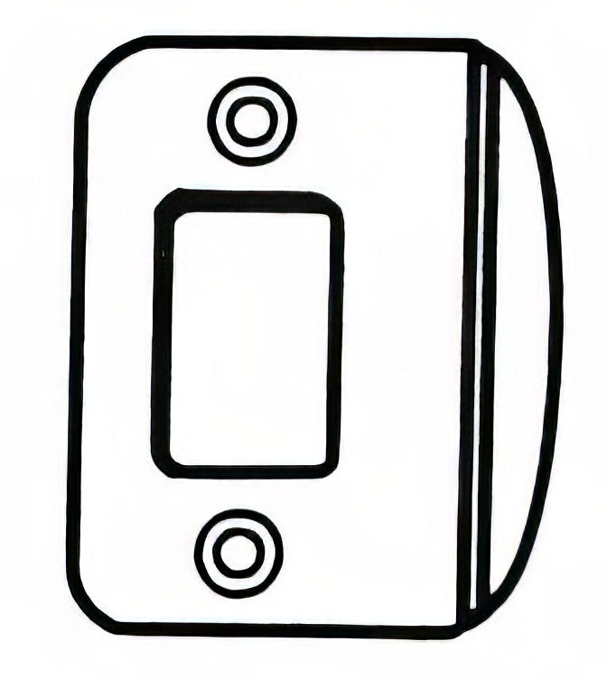 Better Home Products RCFLDB 1-3/4" x 2-1/4" Round Corner Full Lip Deadbolt Strike Plate