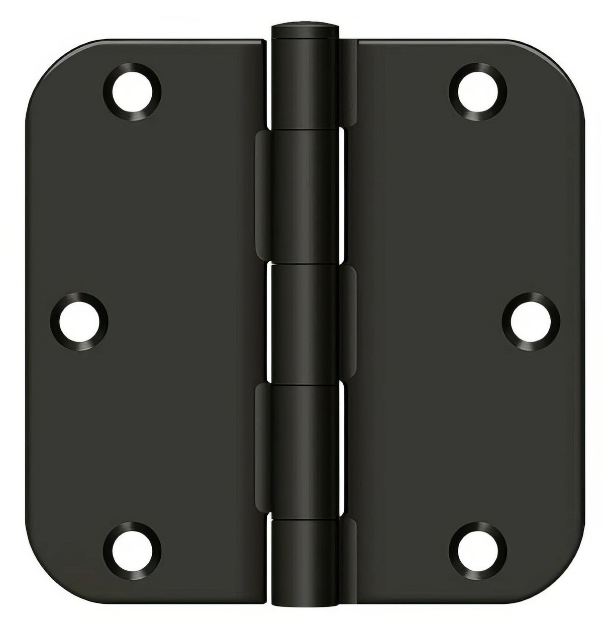Deltana S35R5 3-1/2" x 3-1/2" Plain Bearing 5/8" Radius Corner Door Hinge - Pair