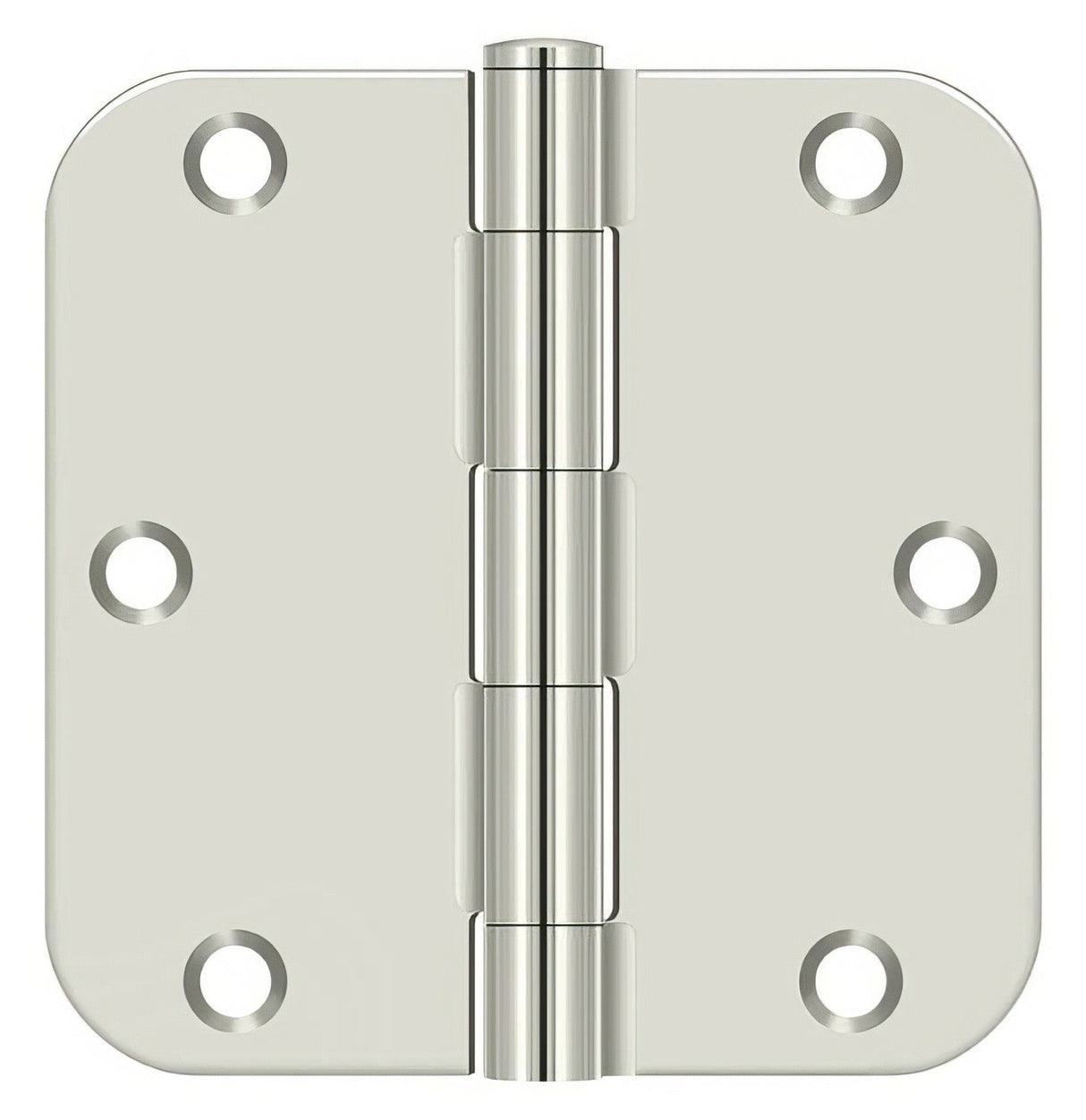 Deltana S35R5 3-1/2" x 3-1/2" Plain Bearing 5/8" Radius Corner Door Hinge - Pair