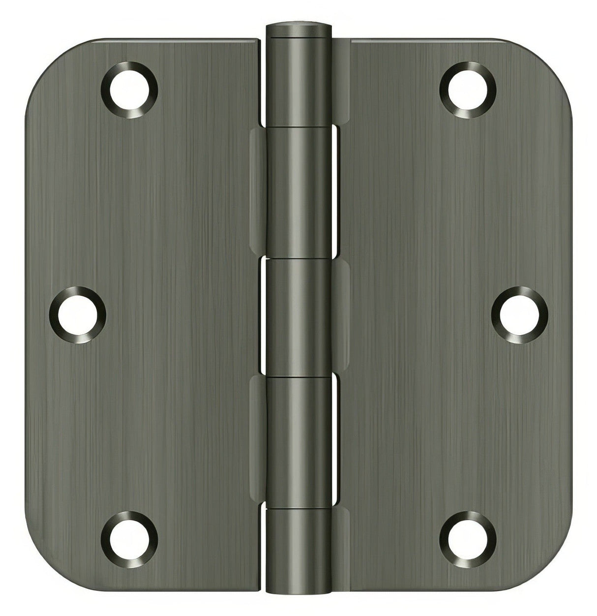Deltana S35R5 3-1/2" x 3-1/2" Plain Bearing 5/8" Radius Corner Door Hinge - Pair
