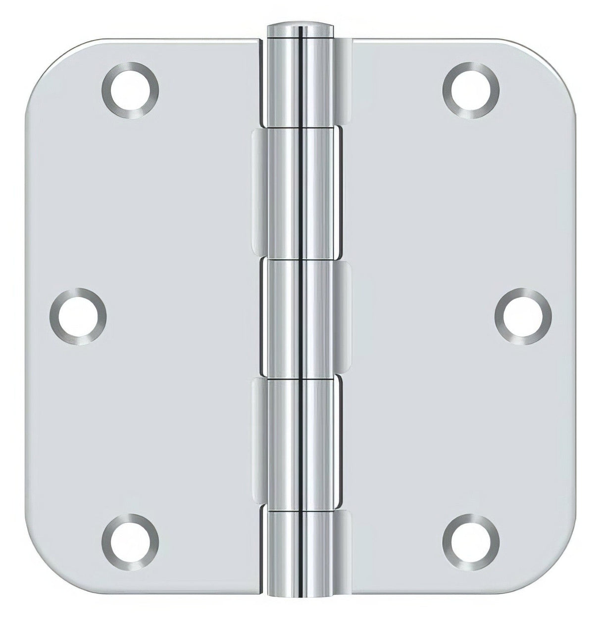 Deltana S35R5 3-1/2" x 3-1/2" Plain Bearing 5/8" Radius Corner Door Hinge - Pair