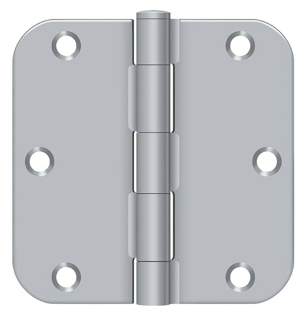Deltana S35R5 3-1/2" x 3-1/2" Plain Bearing 5/8" Radius Corner Door Hinge - Pair