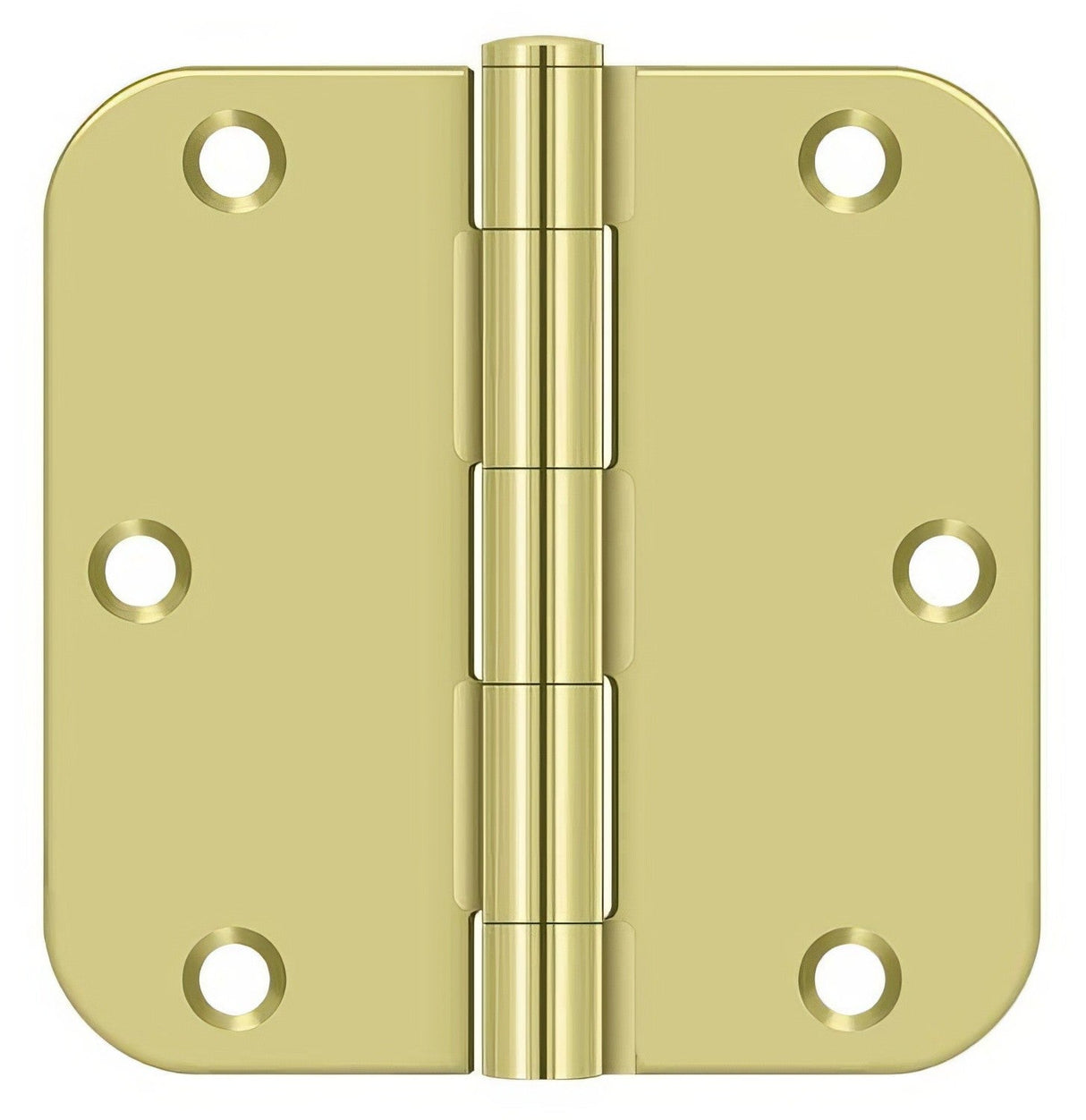 Deltana S35R5 3-1/2" x 3-1/2" Plain Bearing 5/8" Radius Corner Door Hinge - Pair
