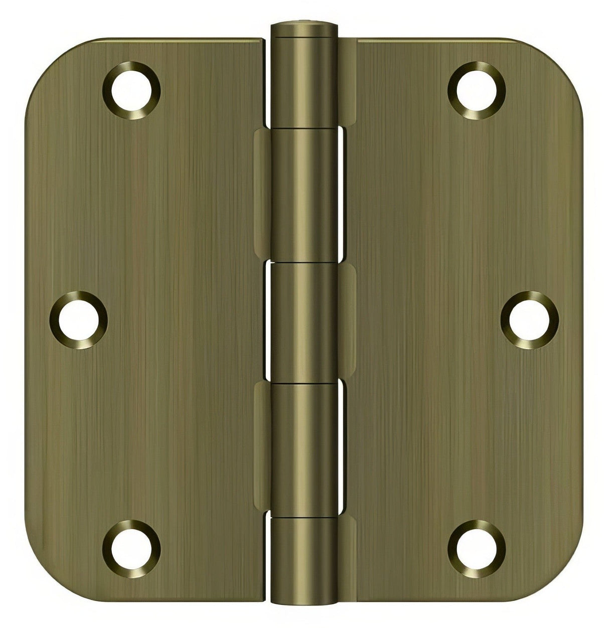Deltana S35R5 3-1/2" x 3-1/2" Plain Bearing 5/8" Radius Corner Door Hinge - Pair