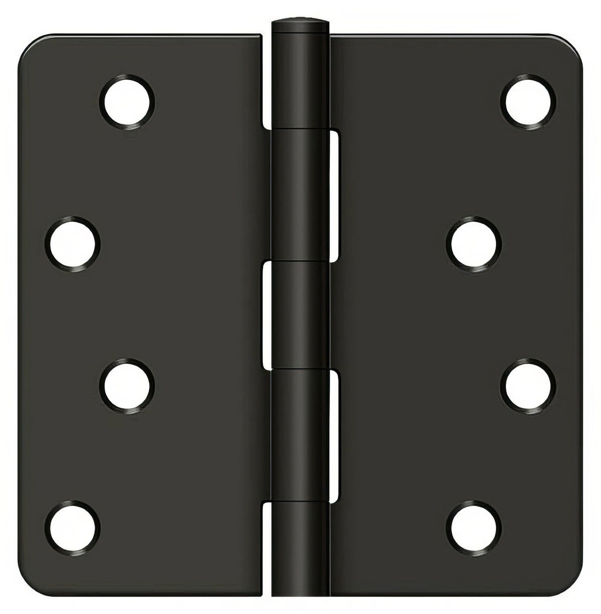Deltana S44R4 4" x 4" Plain Bearing 1/4" Radius Corner Door Hinge - Pair