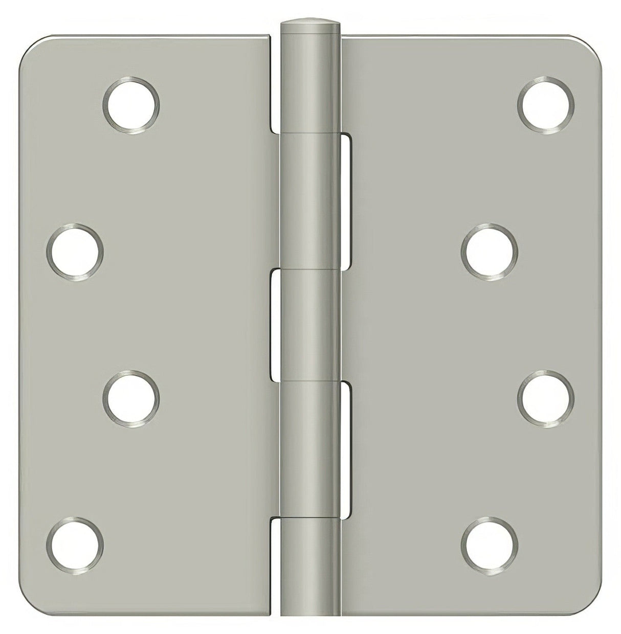 Deltana S44R4 4" x 4" Plain Bearing 1/4" Radius Corner Door Hinge - Pair