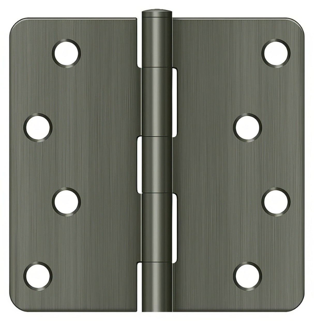 Deltana S44R4 4" x 4" Plain Bearing 1/4" Radius Corner Door Hinge - Pair