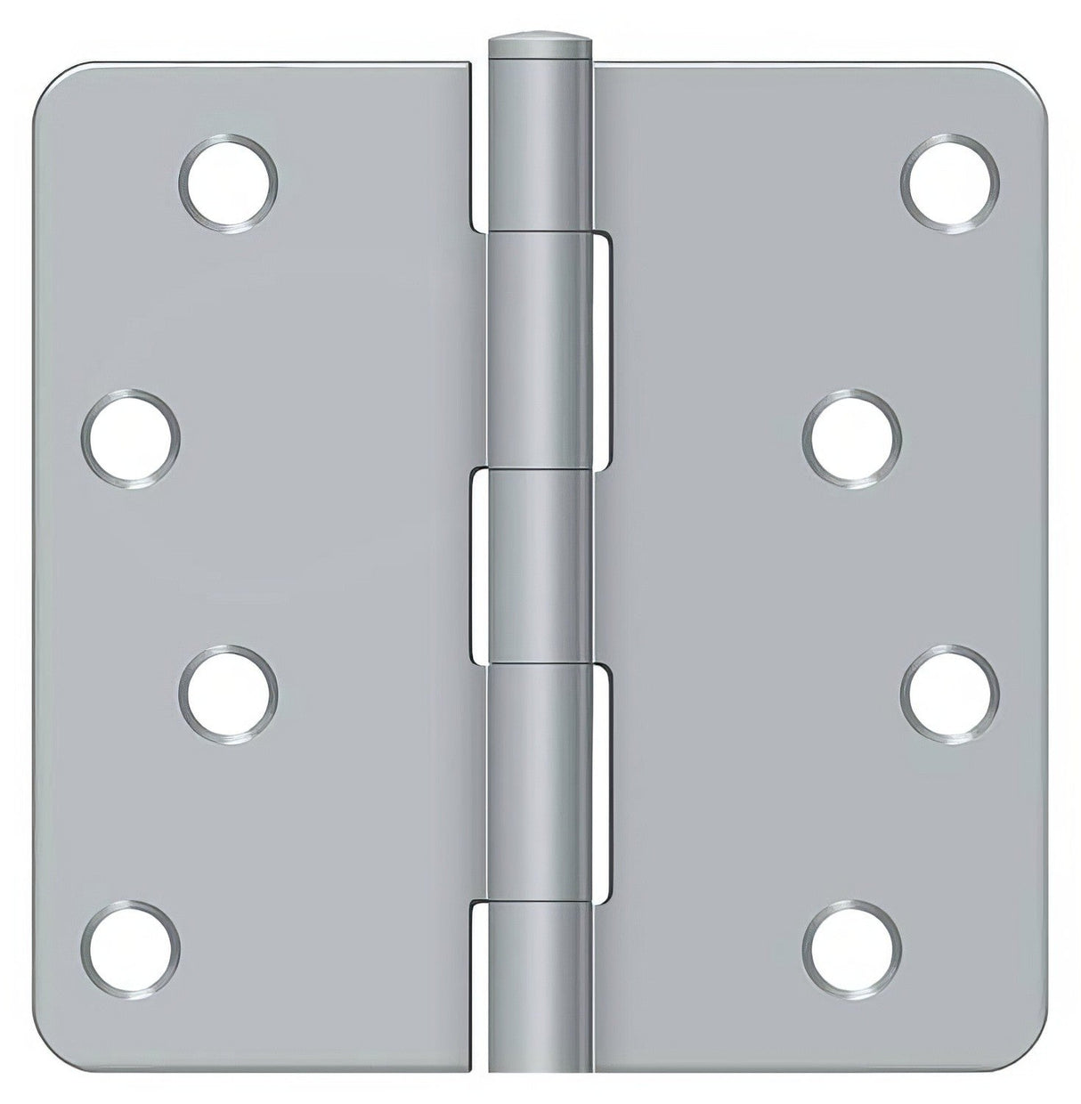 Deltana S44R4 4" x 4" Plain Bearing 1/4" Radius Corner Door Hinge - Pair