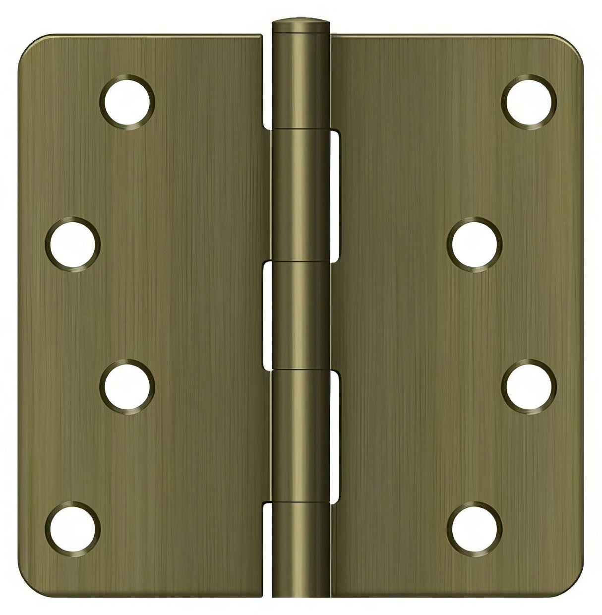 Deltana S44R4 4" x 4" Plain Bearing 1/4" Radius Corner Door Hinge - Pair