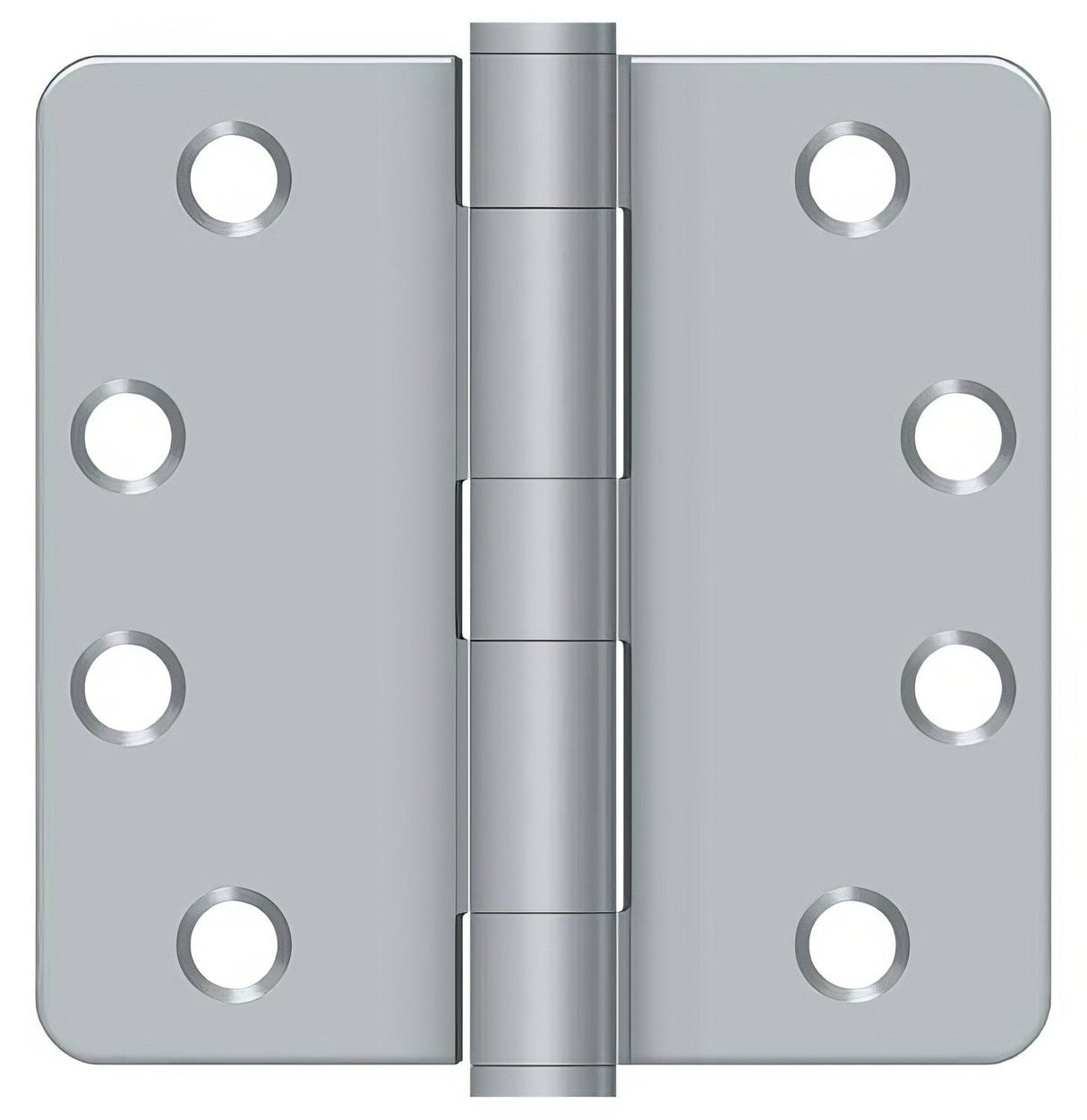 Deltana S44R4HD 4" x 4" Plain Bearing 1/4" Radius Corner Door Hinge - Pair