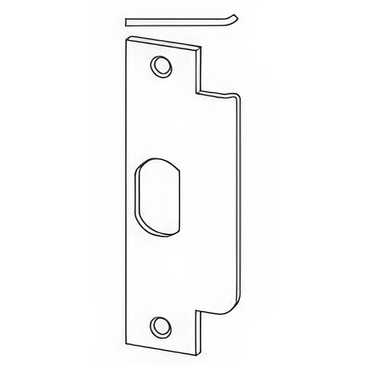 Schlage 10-025 1-1/4" x 4-7/8" Latch Strike Plate 1-3/16" Lip
