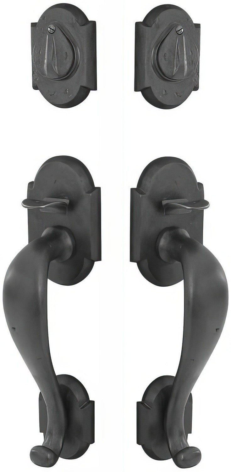 Emtek Sandcast Bronze Denver Single Cylinder Grip-by-Grip Keyed Entry