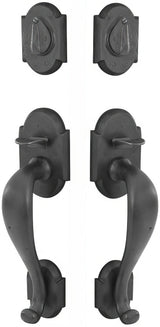 Emtek Sandcast Bronze Denver Single Cylinder Grip-by-Grip Keyed Entry