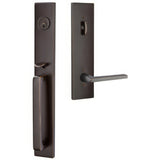 Emtek 4819HLOUSLH Helios Lever Left Hand 2-3/8" and 2-3/4" Backset Single Cylinder Lausanne Tubular Handleset