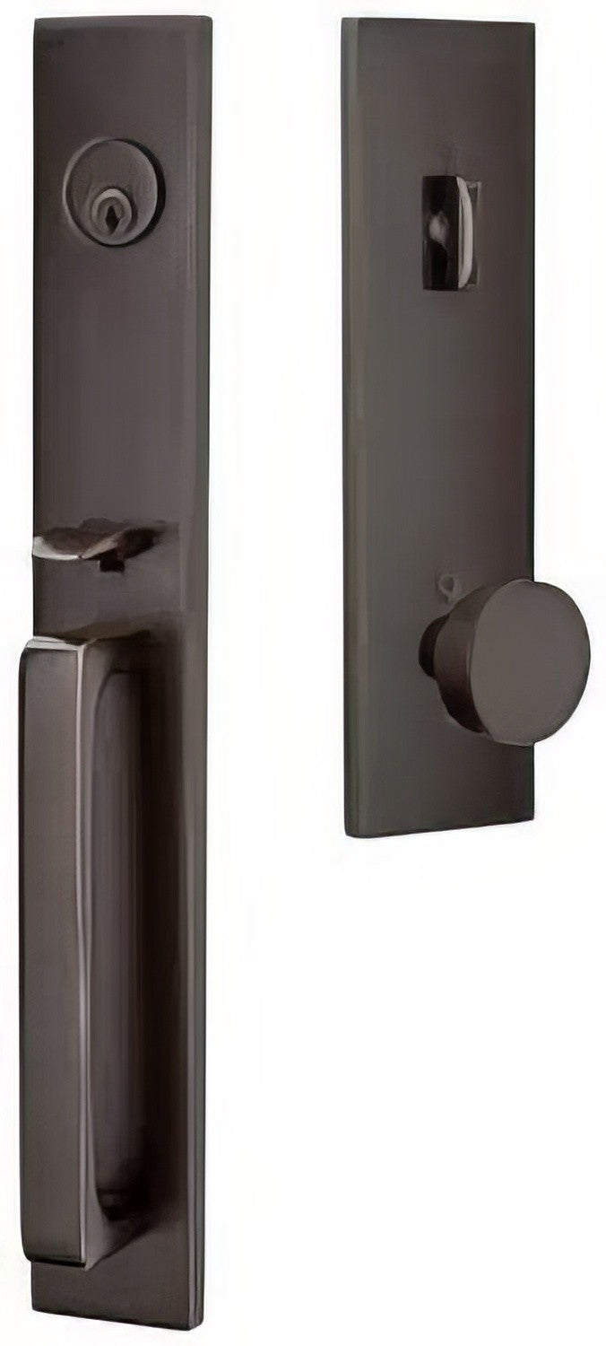 Emtek 4819ROUUS Round Knob 2-3/8" and 2-3/4" Backset Single Cylinder Lausanne Tubular Handleset