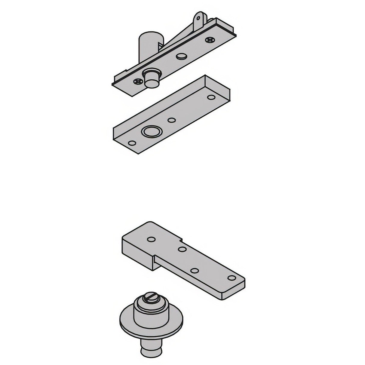 Ives 7253SET 1-1/2" Center Hung Top & Bottom Pivot