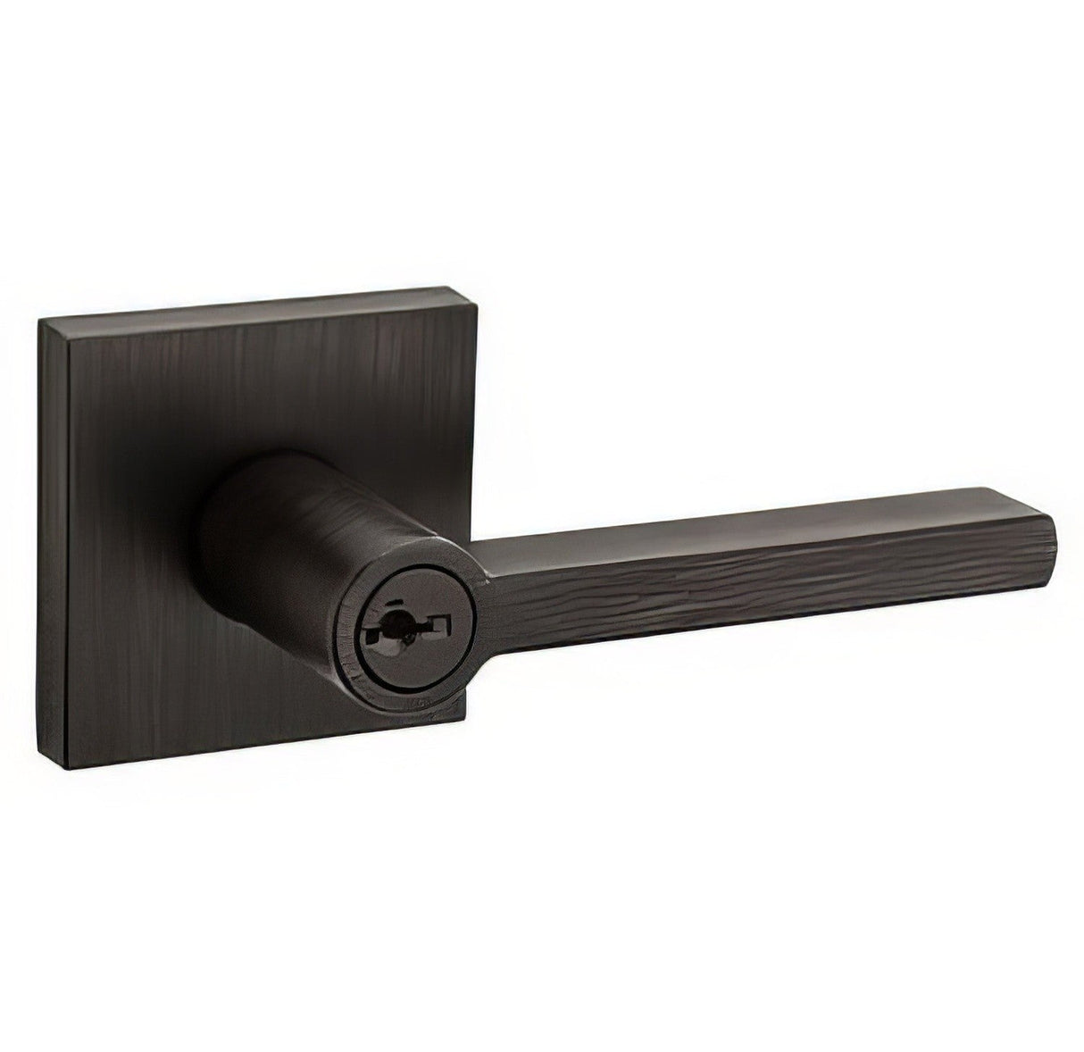 Kwikset 156HFL-S Halifax Single Cylinder Keyed Entry Door Lever Set with Square Rosette
