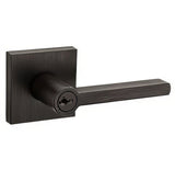 Kwikset 156HFL-S Halifax Single Cylinder Keyed Entry Door Lever Set with Square Rosette