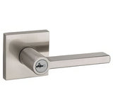 Kwikset 156HFL-S Halifax Single Cylinder Keyed Entry Door Lever Set with Square Rosette