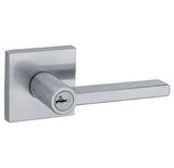 Kwikset 156HFL-S Halifax Single Cylinder Keyed Entry Door Lever Set with Square Rosette